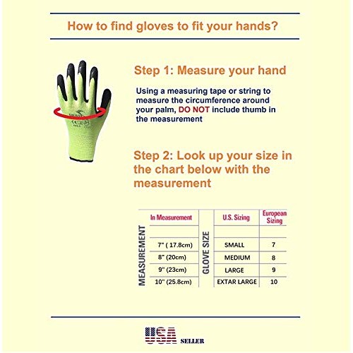 Nitrile Latex Rubber Coated Safety Work Gloves, Nylon Knit, Textur...