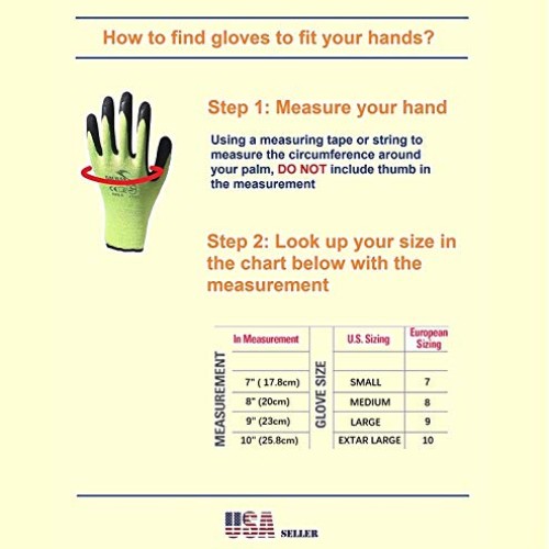 Nitrile Latex Rubber Coated Safety Work Gloves, Nylon Knit, Textur...