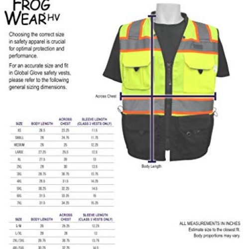Global Glove GLO-079 - FrogWear HV - High-Visibility Mesh Polyeste...