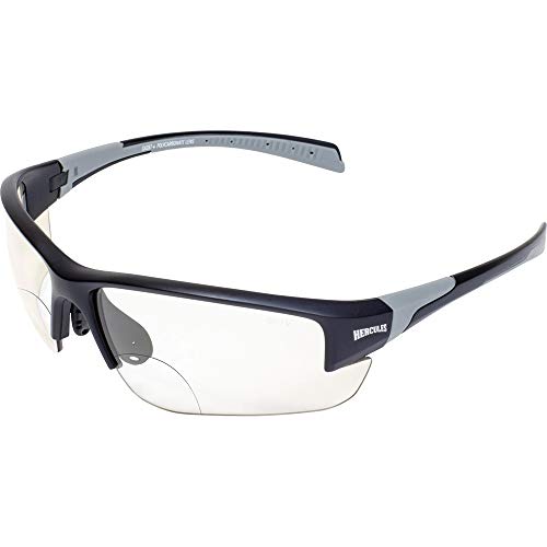 Hercules 7 24-Hour Photochromic Bifocal +2.5 Lens Safety Glasses C...