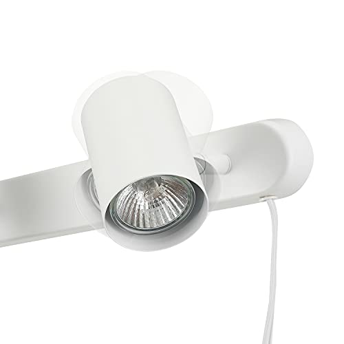 Globe Electric 60024 3-Light Plug-in Track Lighting, Matte White, ...