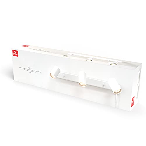 Globe Electric 60024 3-Light Plug-in Track Lighting, Matte White, ...