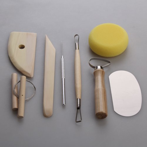globeagle Pottery Tool Set 8 pcs Clay Ceramics Wax Wood Carving Sc...