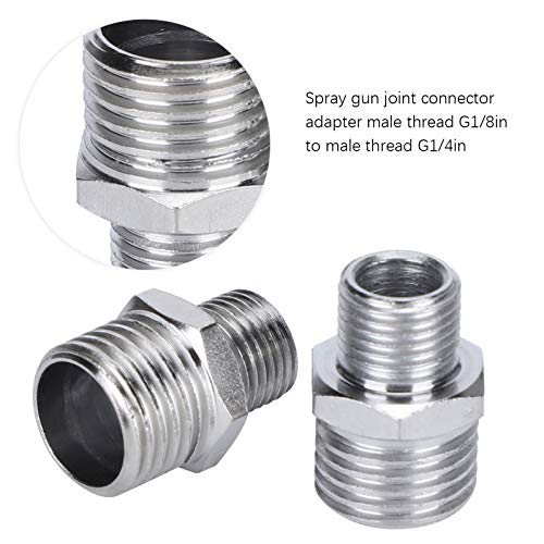 Airbrush Adapter Set, 6Pcs Male Thread G1/8in to G1/4in Airbrush C...