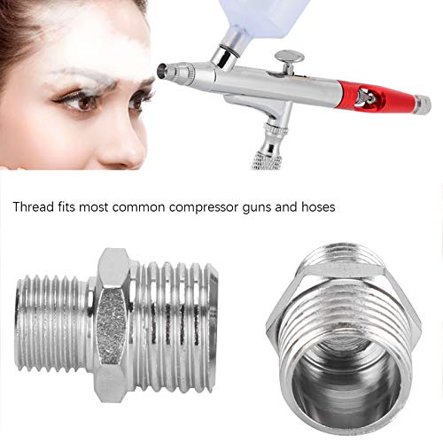 Airbrush Adapter Set, 6Pcs Male Thread G1/8in to G1/4in Airbrush C...