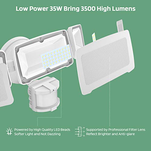 GLORIOUS-LITE LED Security Lights Motion Sensor Outdoor, 35W 3500L...