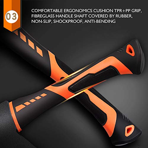 glorousamc Chopping Axe, 15” Camping Outdoor Hatchet for Wood Spli...