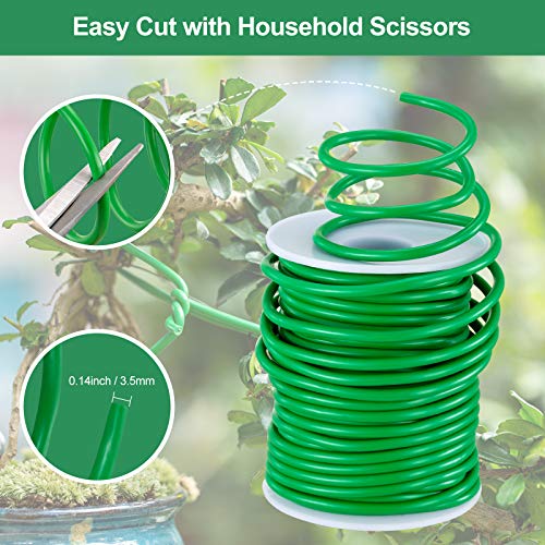 Soft Plant Wire, 65.6 Reusable Rubber Twist Ties Heavy Duty Garde...