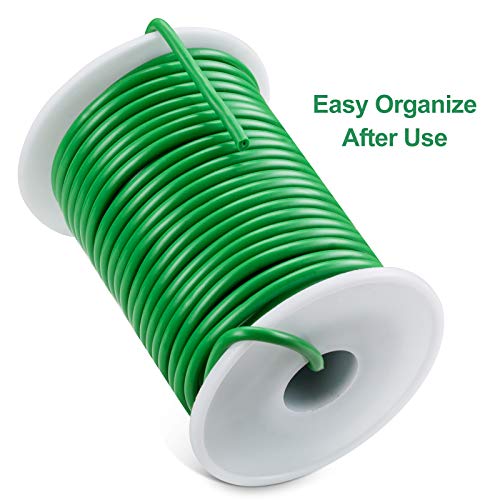 Soft Plant Wire, 65.6 Reusable Rubber Twist Ties Heavy Duty Garde...