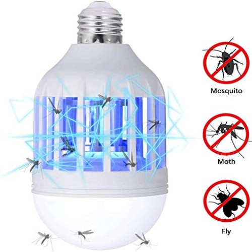 GLOUE Bug Zapper Light Bulb, 2 in 1 Mosquito Killer Lamp UV Led El...