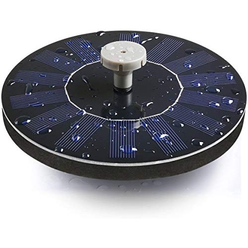 GLOUE Solar Fountain,Solar Fountain Pump for Bird Bath with 4 Nozz...