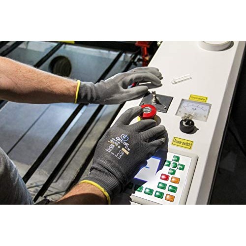 GlovBE 12 Pairs Polyester Work Gloves, Polyurethane PU Coated, G...