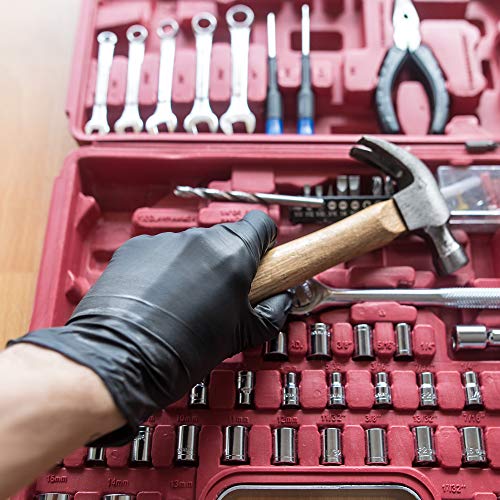 GlovePlus Industrial Black Nitrile Gloves, Box of 100, 5 mil, Size...
