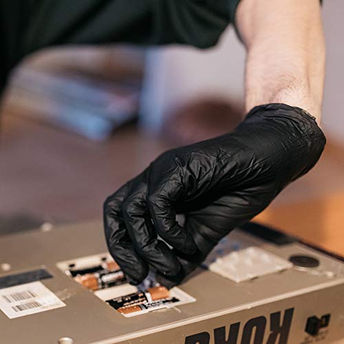 GlovePlus Industrial Black Nitrile Gloves, Box of 100, 5 mil, Size...