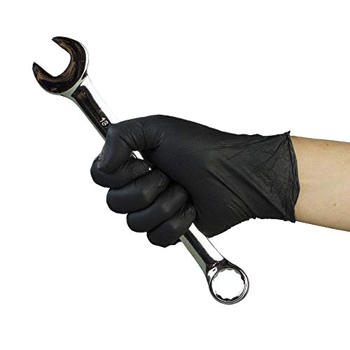 GlovePlus Industrial Black Nitrile Gloves, Box of 100, 5 mil, Size...