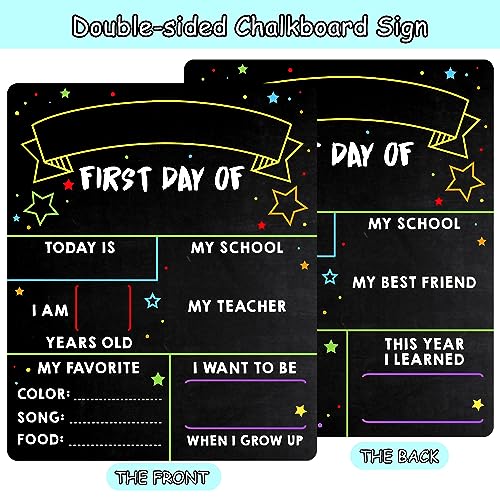 First Day of School Board - 12’’ x 10’’ First & Last Day School Ch...