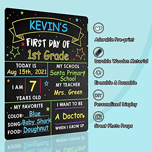 First Day of School Board - 12’’ x 10’’ First & Last Day School Ch...