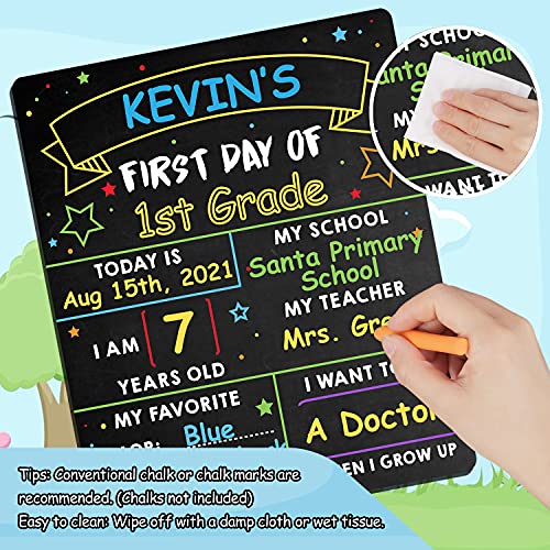 First Day of School Board - 12’’ x 10’’ First & Last Day School Ch...
