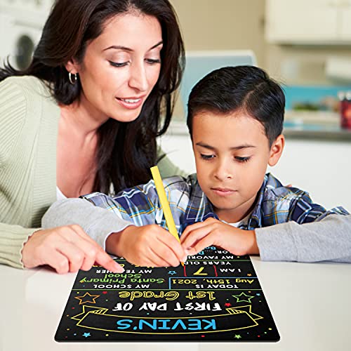 First Day of School Board - 12’’ x 10’’ First & Last Day School Ch...