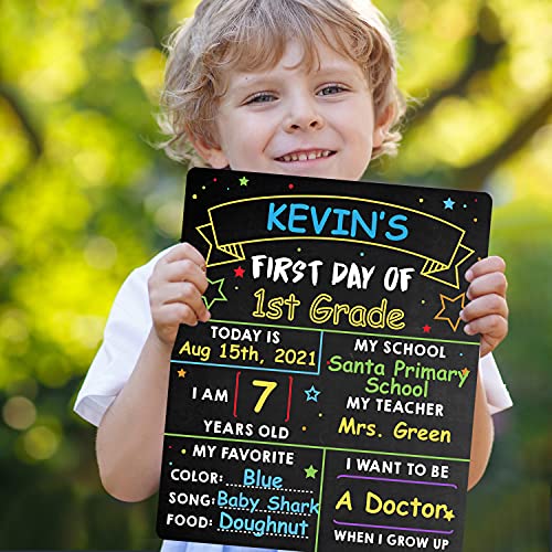 First Day of School Board - 12’’ x 10’’ First & Last Day School Ch...