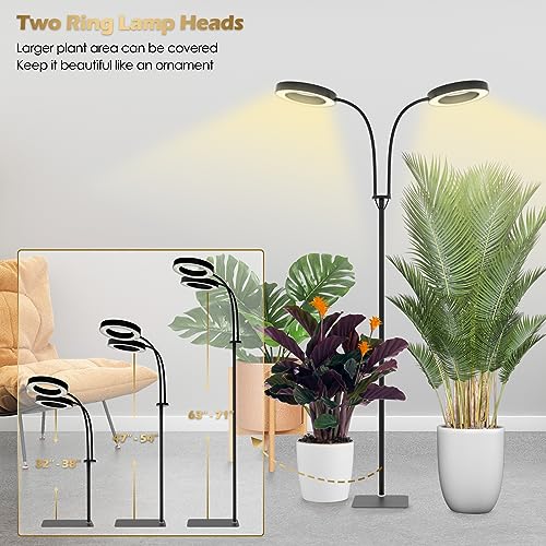 GLOWRIUM Grow Light with Stand,2-Head LED Plant Light for Indoor P...