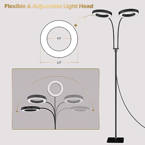 GLOWRIUM Grow Light with Stand,2-Head LED Plant Light for Indoor P...