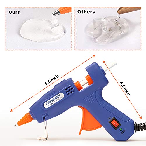Gluerious Mini Hot Glue Gun with 30 Glue Sticks for Crafts School ...