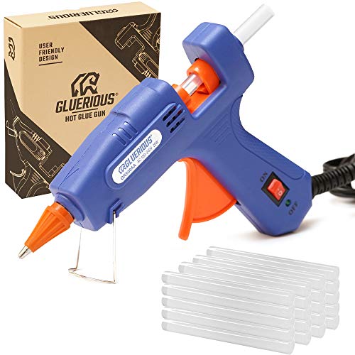 Gluerious Mini Hot Glue Gun with 30 Glue Sticks for Crafts School ...