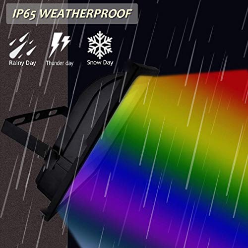GLW 20W RGB LED Flood Lights,Color Changing Floodlight with Remote...