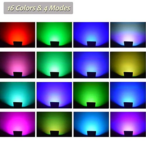 GLW 20W RGB LED Flood Lights,Color Changing Floodlight with Remote...