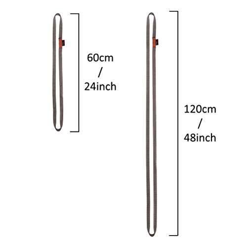 GM CLIMBING Pack of 3 16mm Nylon Sling Runner 120cm / 48inch Gray