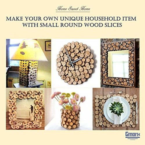 Gmark Natural Wood Slices 1-1.5 Unfinished Round Discs 50 ct, Tr...