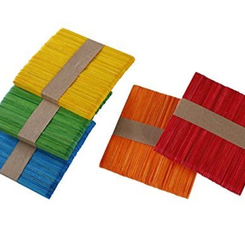 Gmark Wooden Craft Sticks 1000 ct - 750 Natural Food Grade Popsicl...