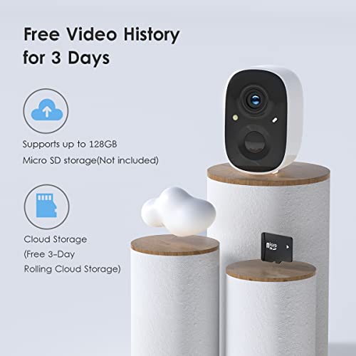 GMK Security Cameras Wireless Outdoor, 1080P Color Night Vision AI...