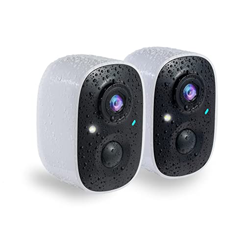 GMK Security Cameras Wireless Outdoor, 1080P Color Night Vision AI...
