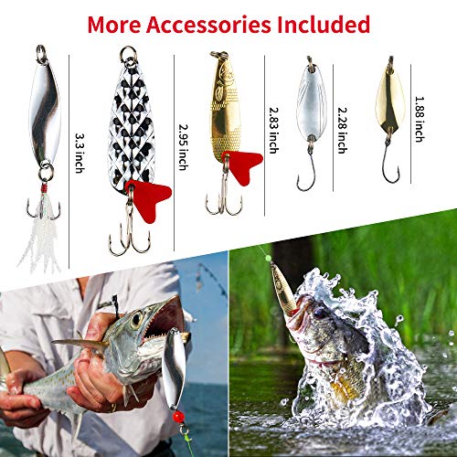 GOANDO Fishing Lures Kit for Freshwater Bait Tackle Kit for Bass T...