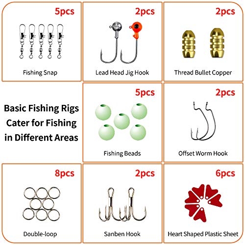 GOANDO Fishing Lures Kit for Freshwater Bait Tackle Kit for Bass T...