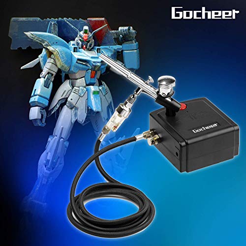 Gocheer Mini Airbrush Kit, Dual-Action Air Brush Pen Gravity Feed ...