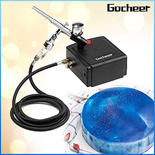 Gocheer Mini Airbrush Kit, Dual-Action Air Brush Pen Gravity Feed ...