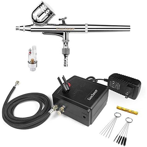 Gocheer Mini Airbrush Kit, Dual-Action Air Brush Pen Gravity Feed ...
