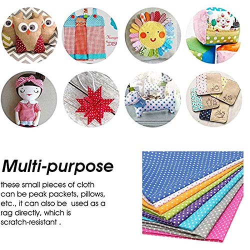 Gokeop 8Pcs Cotton Fabric Squares for DIY, 10 x 10 25cm×25cm...