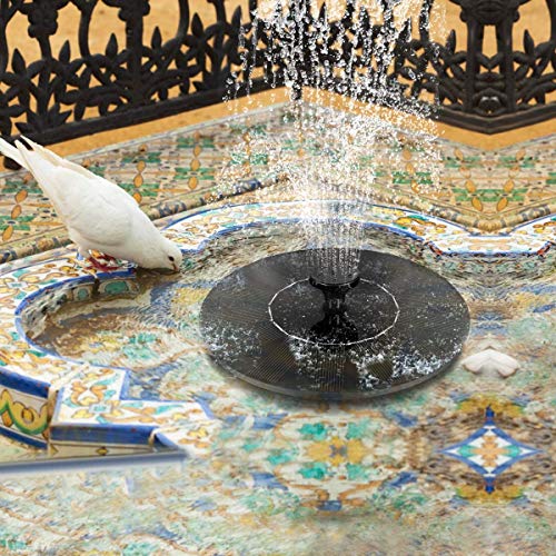 Solar Fountain Pump, Free Standing 1.4W Bird Bath Fountain Pump fo...