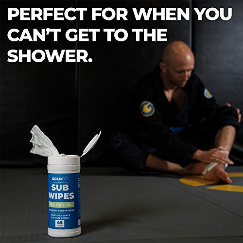 Gold BJJ Jiu Jitsu Wipes XL 45 Count Tea Tree Oil Face and Body ...