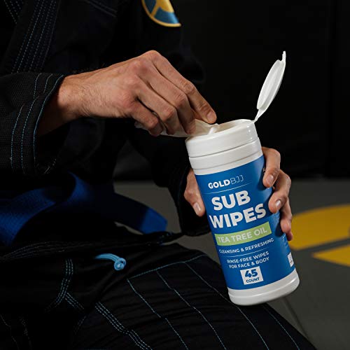 Gold BJJ Jiu Jitsu Wipes XL 45 Count Tea Tree Oil Face and Body ...