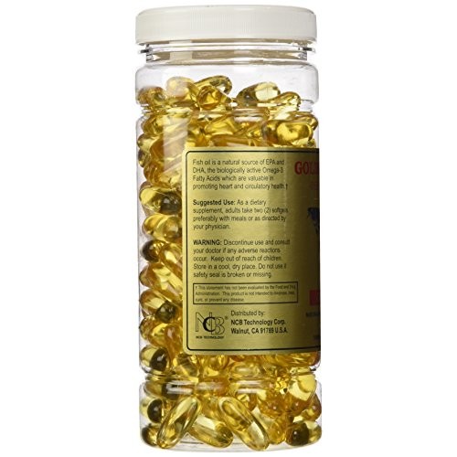 Golden Alaska Deep Sea Fish Oil Omega-3, 1000 Mg, 200 Capsules