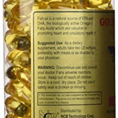 Golden Alaska Deep Sea Fish Oil Omega-3, 1000 Mg, 200 Capsules
