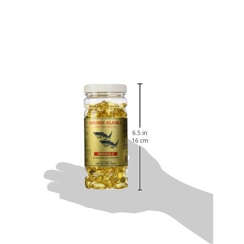 Golden Alaska Deep Sea Fish Oil Omega-3, 1000 Mg, 200 Capsules