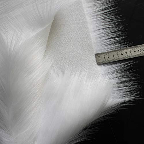 Solid Shaggy Faux Fur Fabric Long Pile Fur Costumes Crafts Photogr...