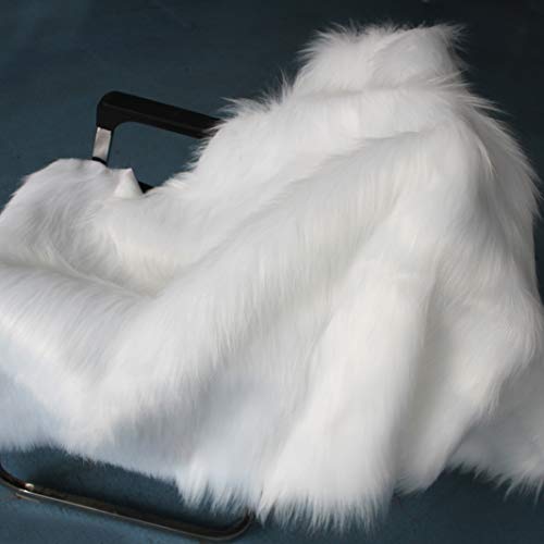 Solid Shaggy Faux Fur Fabric Long Pile Fur Costumes Crafts Photogr...