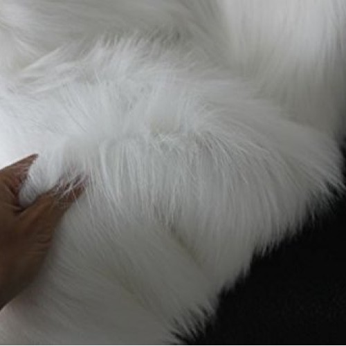 Solid Shaggy Faux Fur Fabric Long Pile Fur Costumes Crafts Photogr...